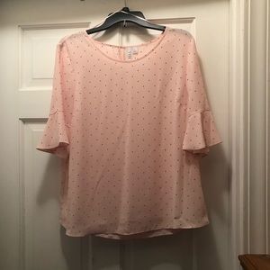 Elle Pink Polka dot blouse